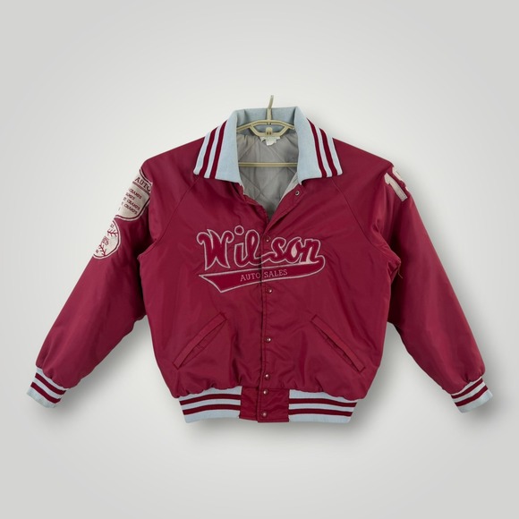 Harvard Clothing Co. Other - Vintage Wilson Auto Sales Varsity Jacket Mens 2XL Red Baseball 80s USA